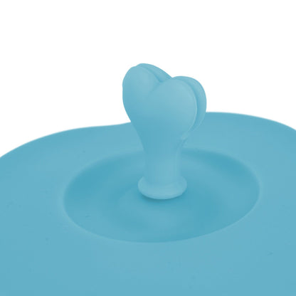 Silicone Lid Dustproof Heat Resistant Hot and Cold Beverage Cup Lid for Kitchen HomeBlue V1294-YM0523-3118210244311