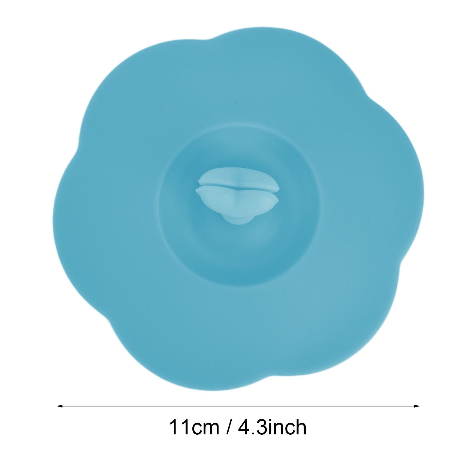Silicone Lid Dustproof Heat Resistant Hot and Cold Beverage Cup Lid for Kitchen HomeBlue V1294-YM0523-3118210244311