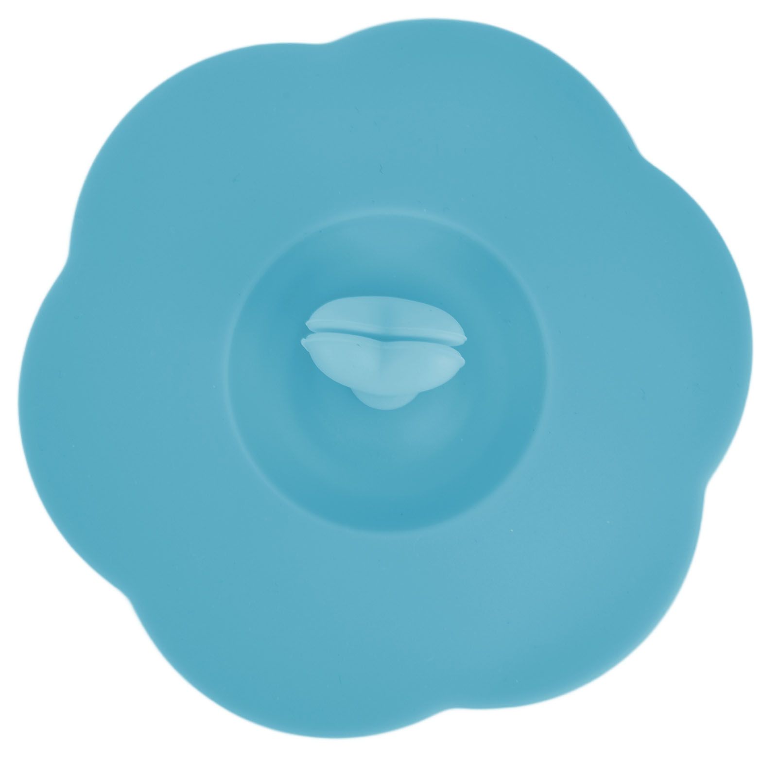 Silicone Lid Dustproof Heat Resistant Hot and Cold Beverage Cup Lid for Kitchen HomeBlue V1294-YM0523-3118210244311