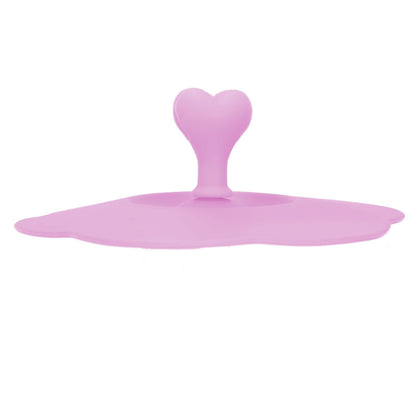 Silicone Lid Dustproof Heat Resistant Hot and Cold Beverage Cup Lid for Kitchen HomePink V1294-YM0523-3118210244312