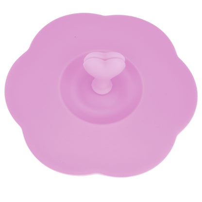Silicone Lid Dustproof Heat Resistant Hot and Cold Beverage Cup Lid for Kitchen HomePink V1294-YM0523-3118210244312