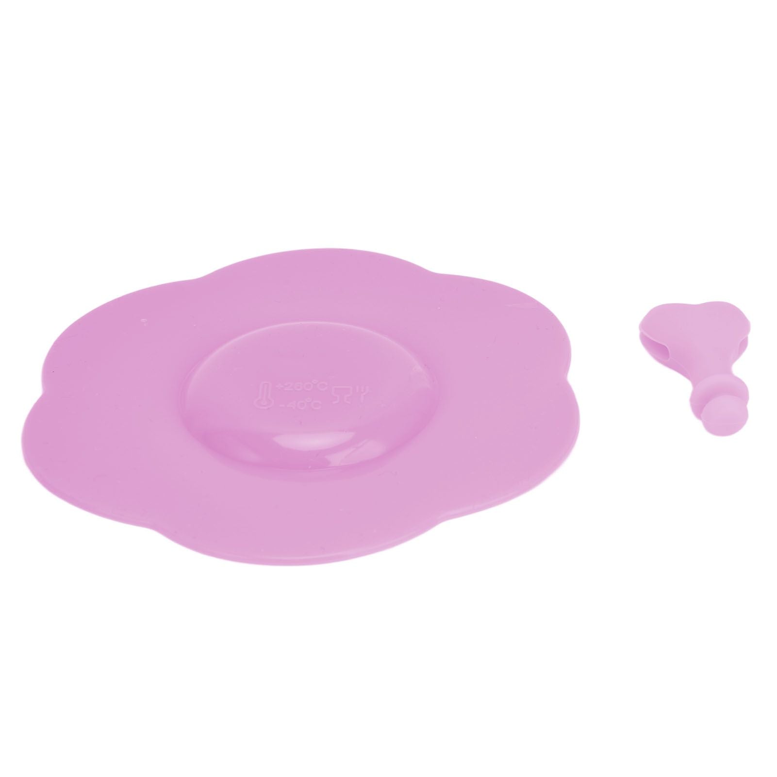 Silicone Lid Dustproof Heat Resistant Hot and Cold Beverage Cup Lid for Kitchen HomePink V1294-YM0523-3118210244312