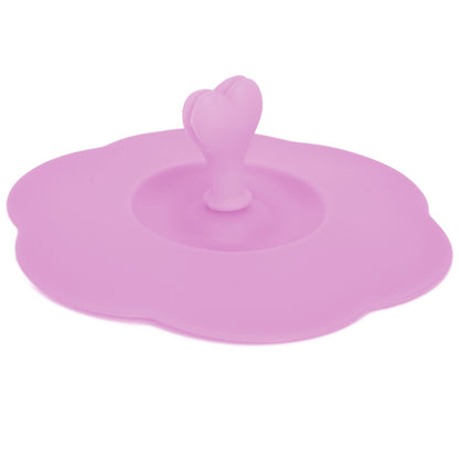 Silicone Lid Dustproof Heat Resistant Hot and Cold Beverage Cup Lid for Kitchen HomePink V1294-YM0523-3118210244312