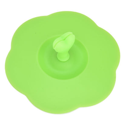 Silicone Lid Dustproof Heat Resistant Hot and Cold Beverage Cup Lid for Kitchen HomeGreen V1294-YM0523-3118210244314