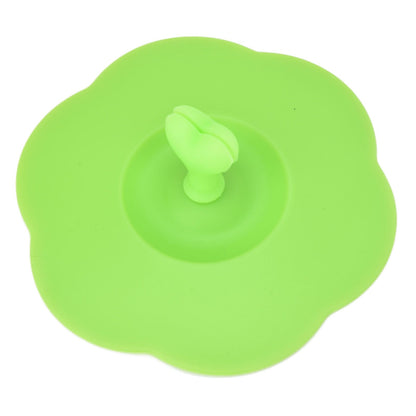 Silicone Lid Dustproof Heat Resistant Hot and Cold Beverage Cup Lid for Kitchen HomeGreen V1294-YM0523-3118210244314