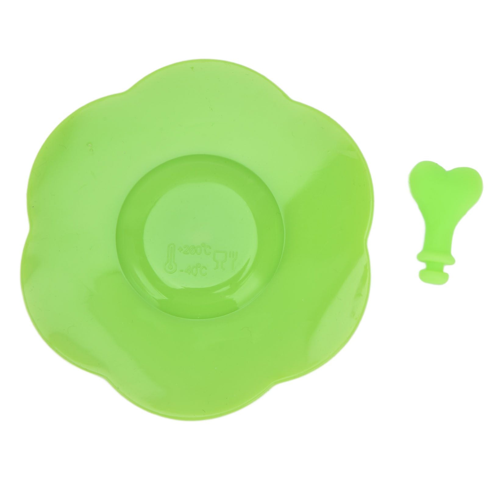 Silicone Lid Dustproof Heat Resistant Hot and Cold Beverage Cup Lid for Kitchen HomeGreen V1294-YM0523-3118210244314