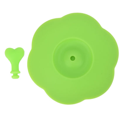 Silicone Lid Dustproof Heat Resistant Hot and Cold Beverage Cup Lid for Kitchen HomeGreen V1294-YM0523-3118210244314