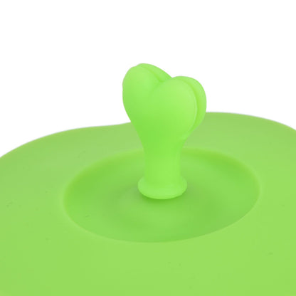 Silicone Lid Dustproof Heat Resistant Hot and Cold Beverage Cup Lid for Kitchen HomeGreen V1294-YM0523-3118210244314