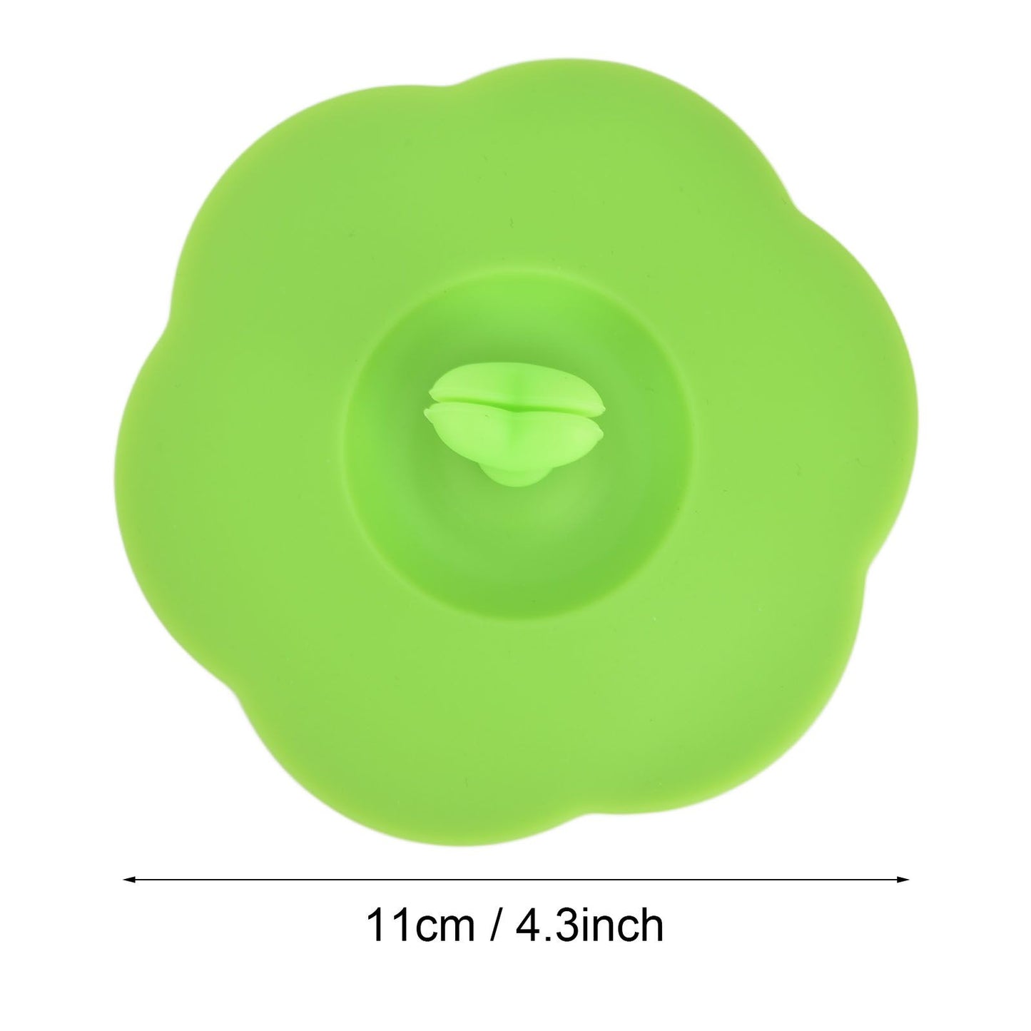 Silicone Lid Dustproof Heat Resistant Hot and Cold Beverage Cup Lid for Kitchen HomeGreen V1294-YM0523-3118210244314