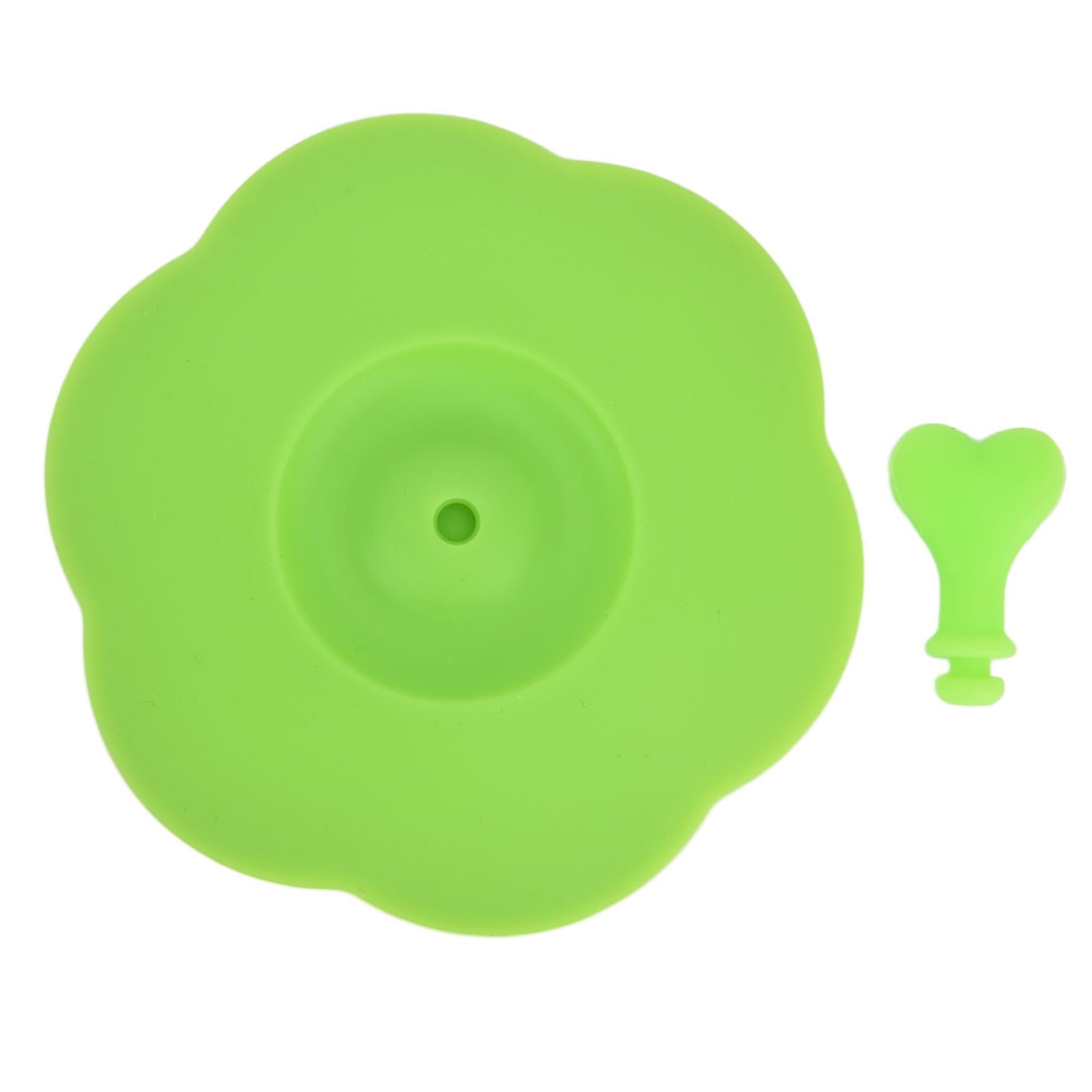 Silicone Lid Dustproof Heat Resistant Hot and Cold Beverage Cup Lid for Kitchen HomeGreen V1294-YM0523-3118210244314