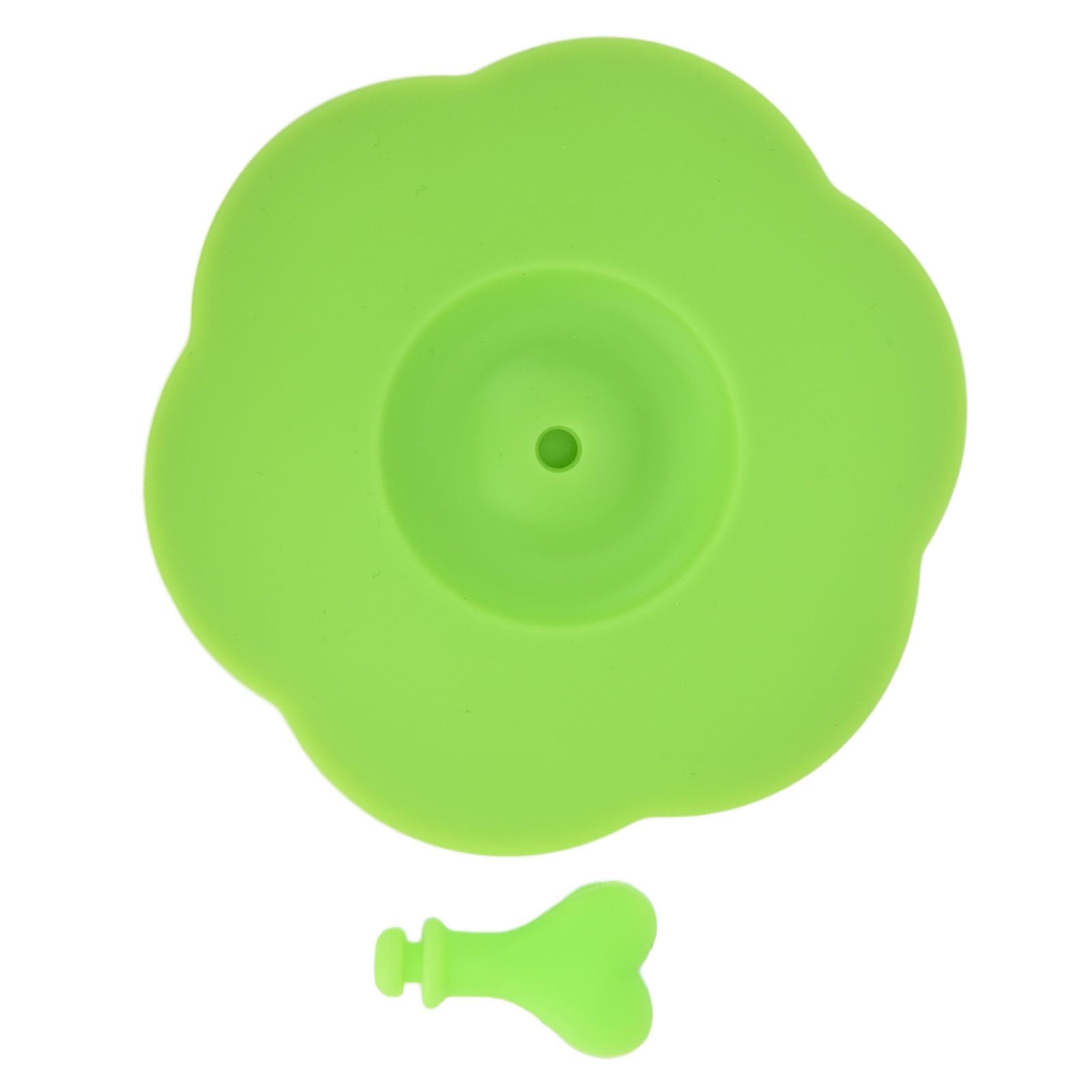 Silicone Lid Dustproof Heat Resistant Hot and Cold Beverage Cup Lid for Kitchen HomeGreen V1294-YM0523-3118210244314