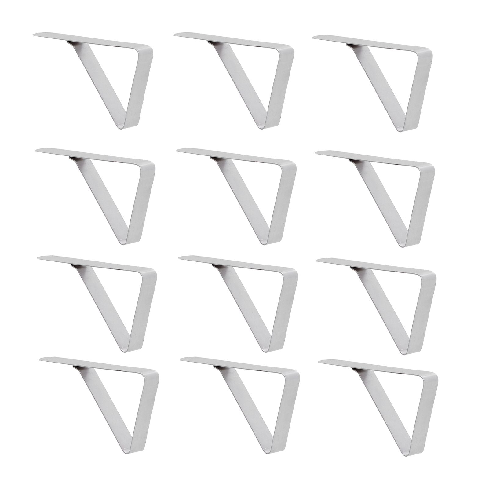 12Pcs Tablecloth Clip Stainless Steel Triangle Tablecloth Garden Dining Table Tablecloth Clip Picnics V1294-YM0523-3118210245211