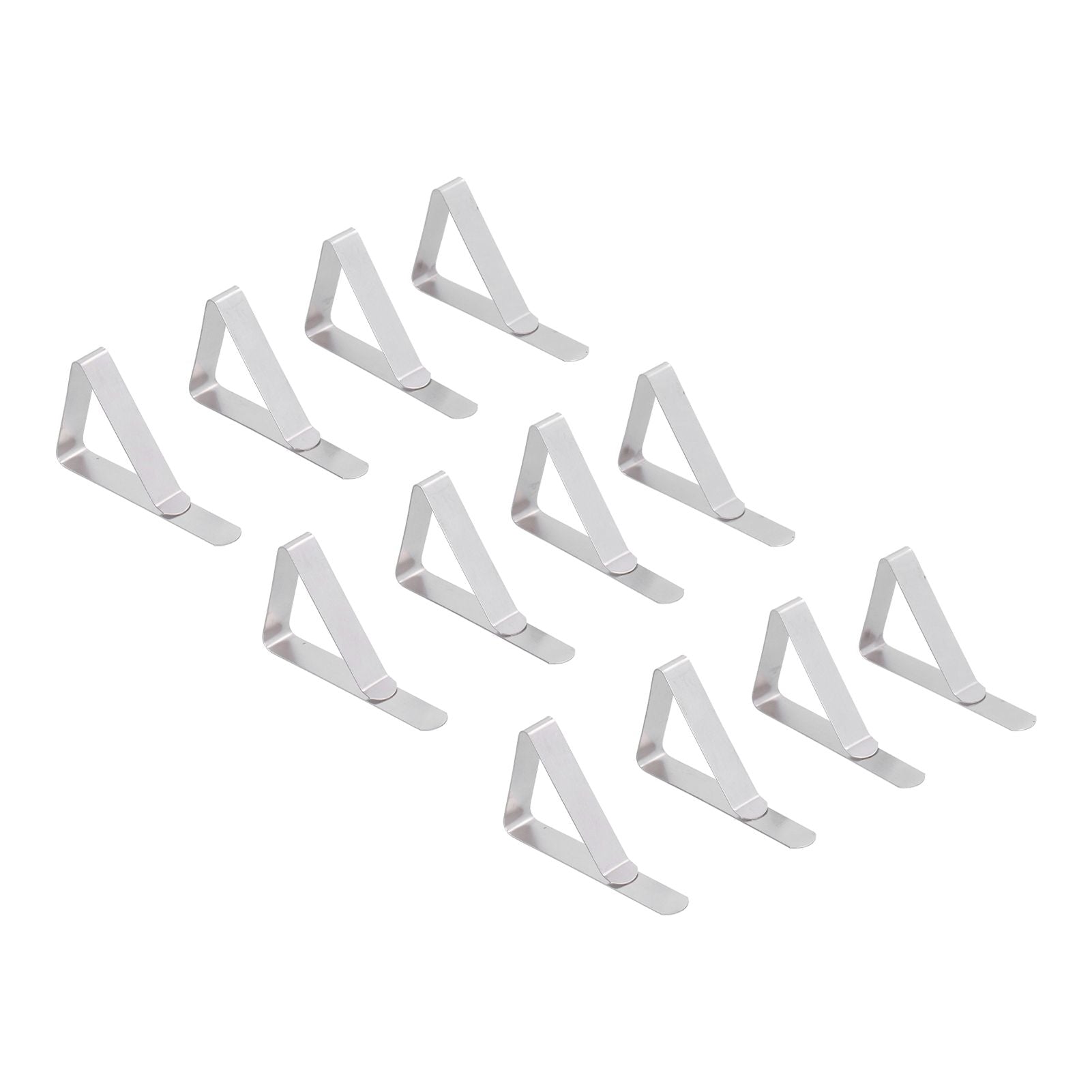 12Pcs Tablecloth Clip Stainless Steel Triangle Tablecloth Garden Dining Table Tablecloth Clip Picnics V1294-YM0523-3118210245211