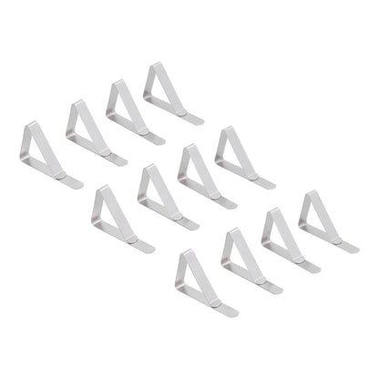 12Pcs Tablecloth Clip Stainless Steel Triangle Tablecloth Garden Dining Table Tablecloth Clip Picnics V1294-YM0523-3118210245211