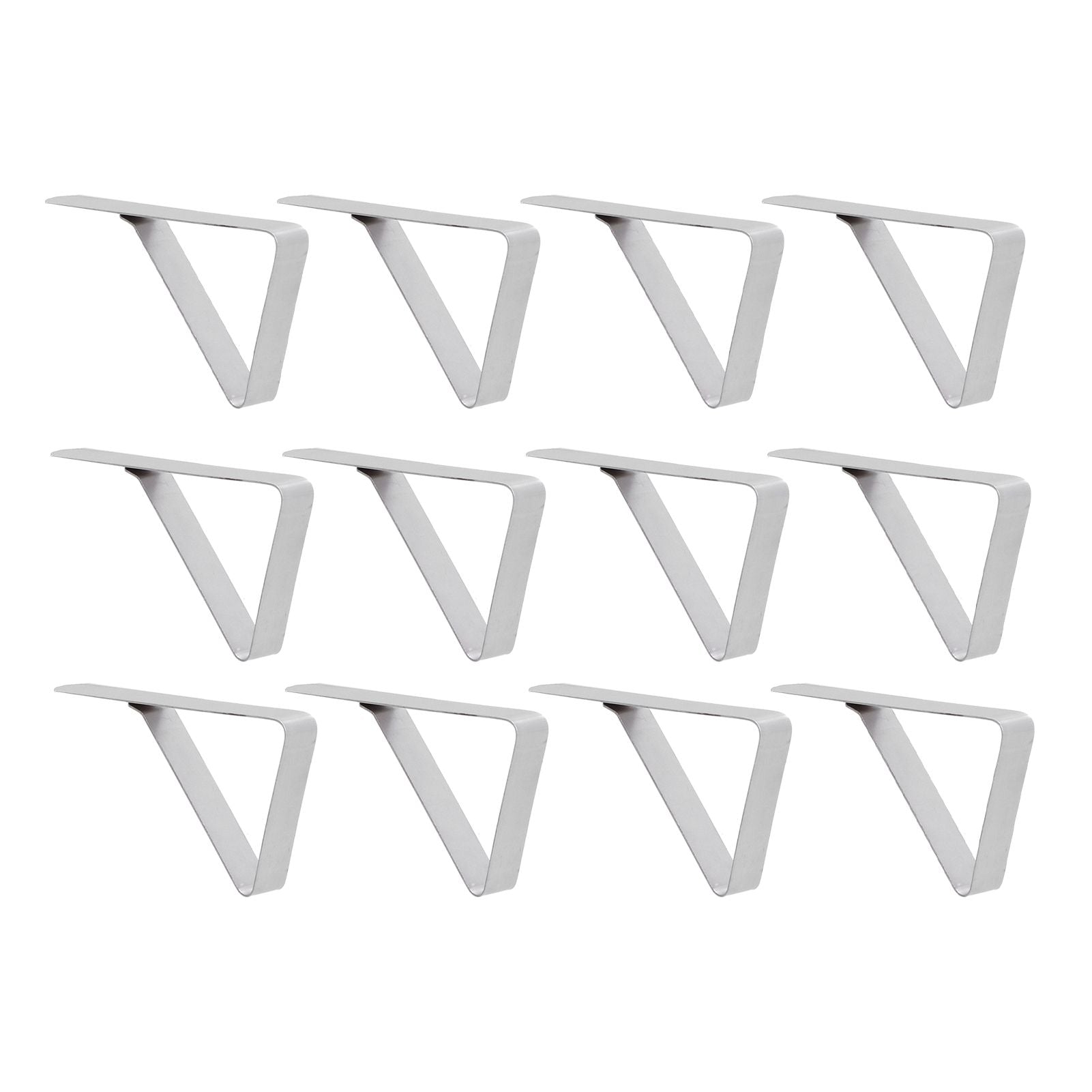 12Pcs Tablecloth Clip Stainless Steel Triangle Tablecloth Garden Dining Table Tablecloth Clip Picnics V1294-YM0523-3118210245211