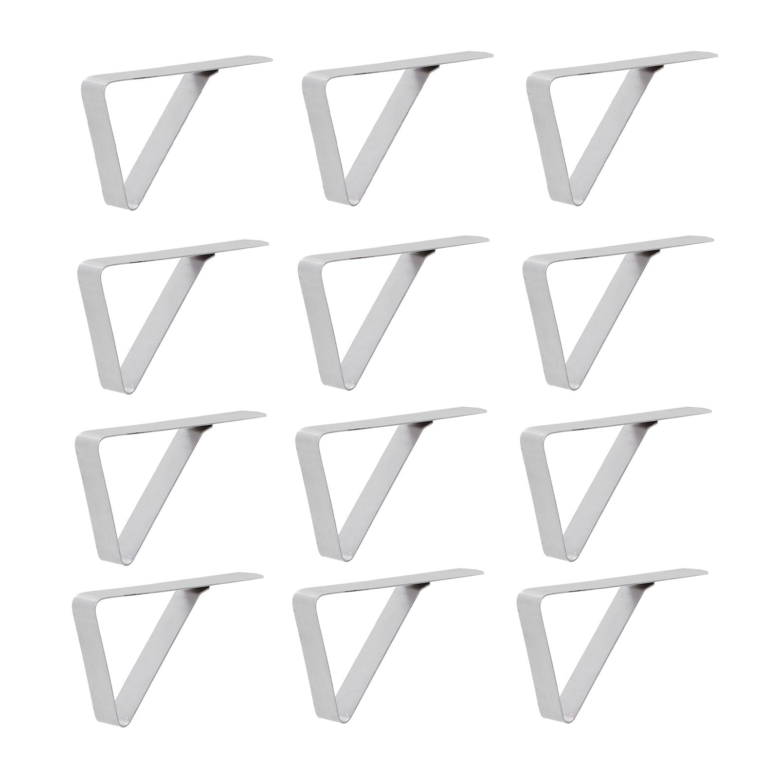 12Pcs Tablecloth Clip Stainless Steel Triangle Tablecloth Garden Dining Table Tablecloth Clip Picnics V1294-YM0523-3118210245211