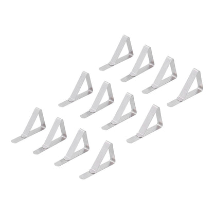 12Pcs Tablecloth Clip Stainless Steel Triangle Tablecloth Garden Dining Table Tablecloth Clip Picnics V1294-YM0523-3118210245211