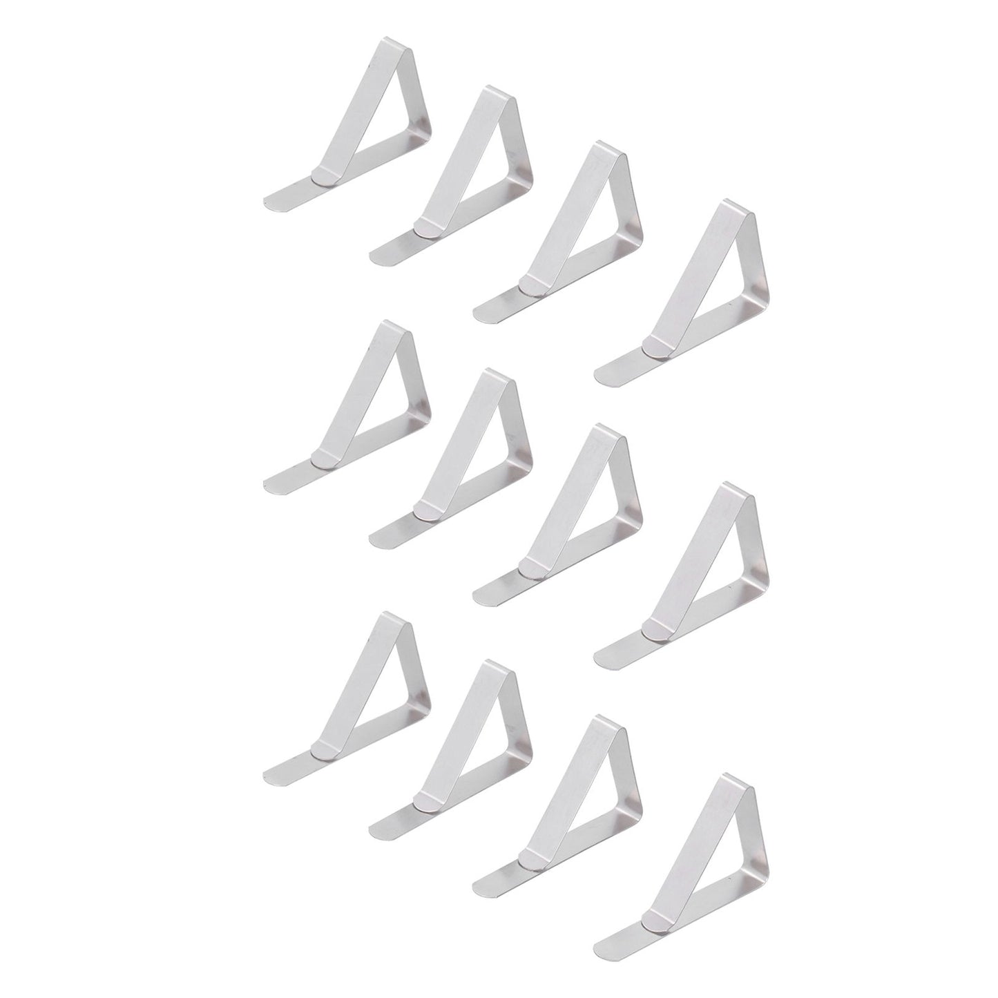 12Pcs Tablecloth Clip Stainless Steel Triangle Tablecloth Garden Dining Table Tablecloth Clip Picnics V1294-YM0523-3118210245211