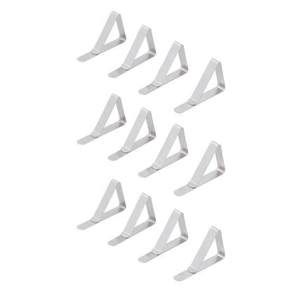 12Pcs Tablecloth Clip Stainless Steel Triangle Tablecloth Garden Dining Table Tablecloth Clip Picnics V1294-YM0523-3118210245211