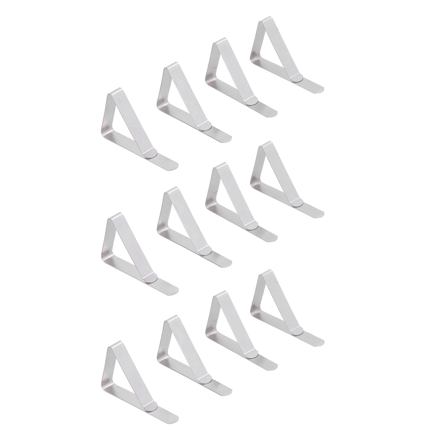 12Pcs Tablecloth Clip Stainless Steel Triangle Tablecloth Garden Dining Table Tablecloth Clip Picnics V1294-YM0523-3118210245211
