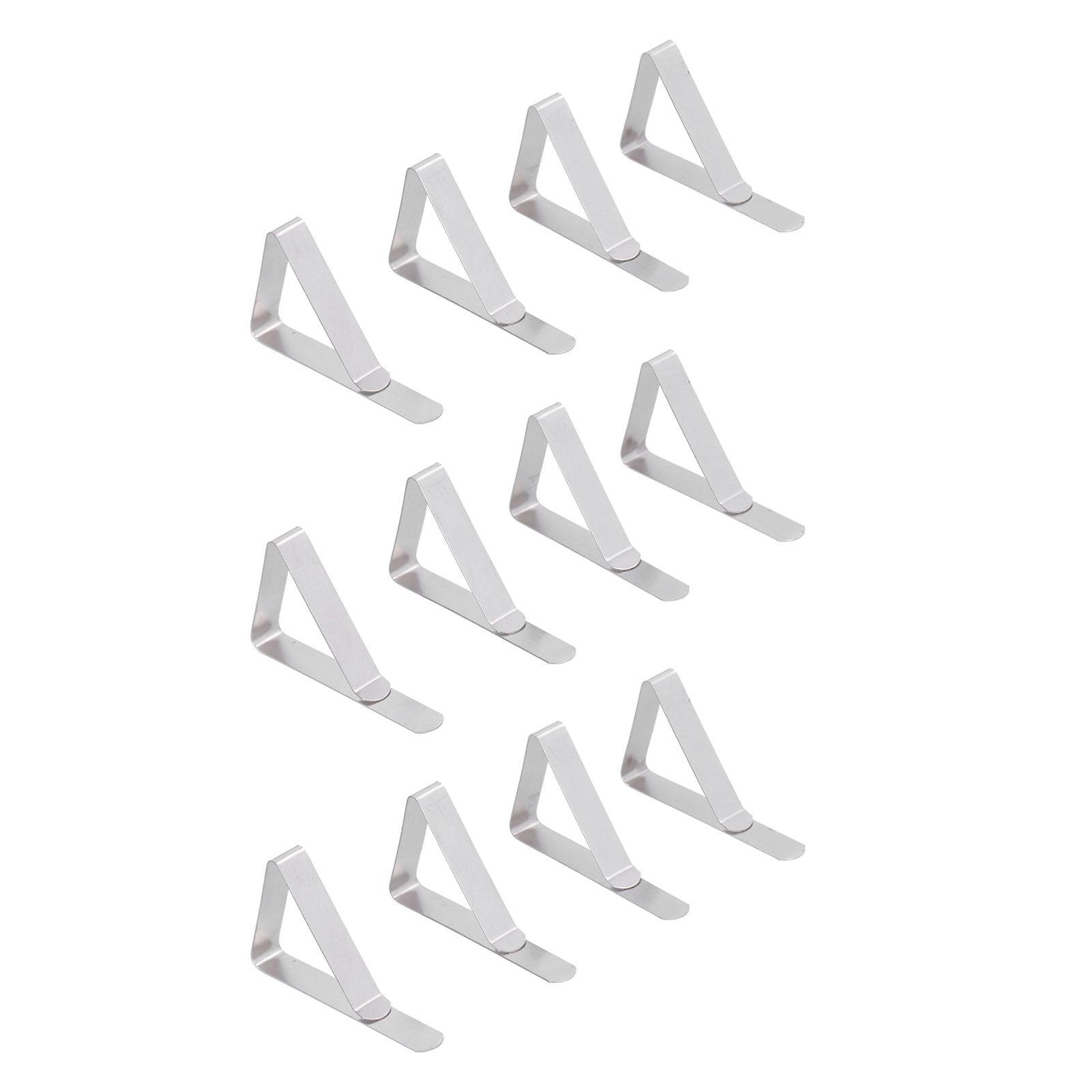 12Pcs Tablecloth Clip Stainless Steel Triangle Tablecloth Garden Dining Table Tablecloth Clip Picnics V1294-YM0523-3118210245211