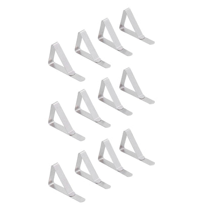 12Pcs Tablecloth Clip Stainless Steel Triangle Tablecloth Garden Dining Table Tablecloth Clip Picnics V1294-YM0523-3118210245211