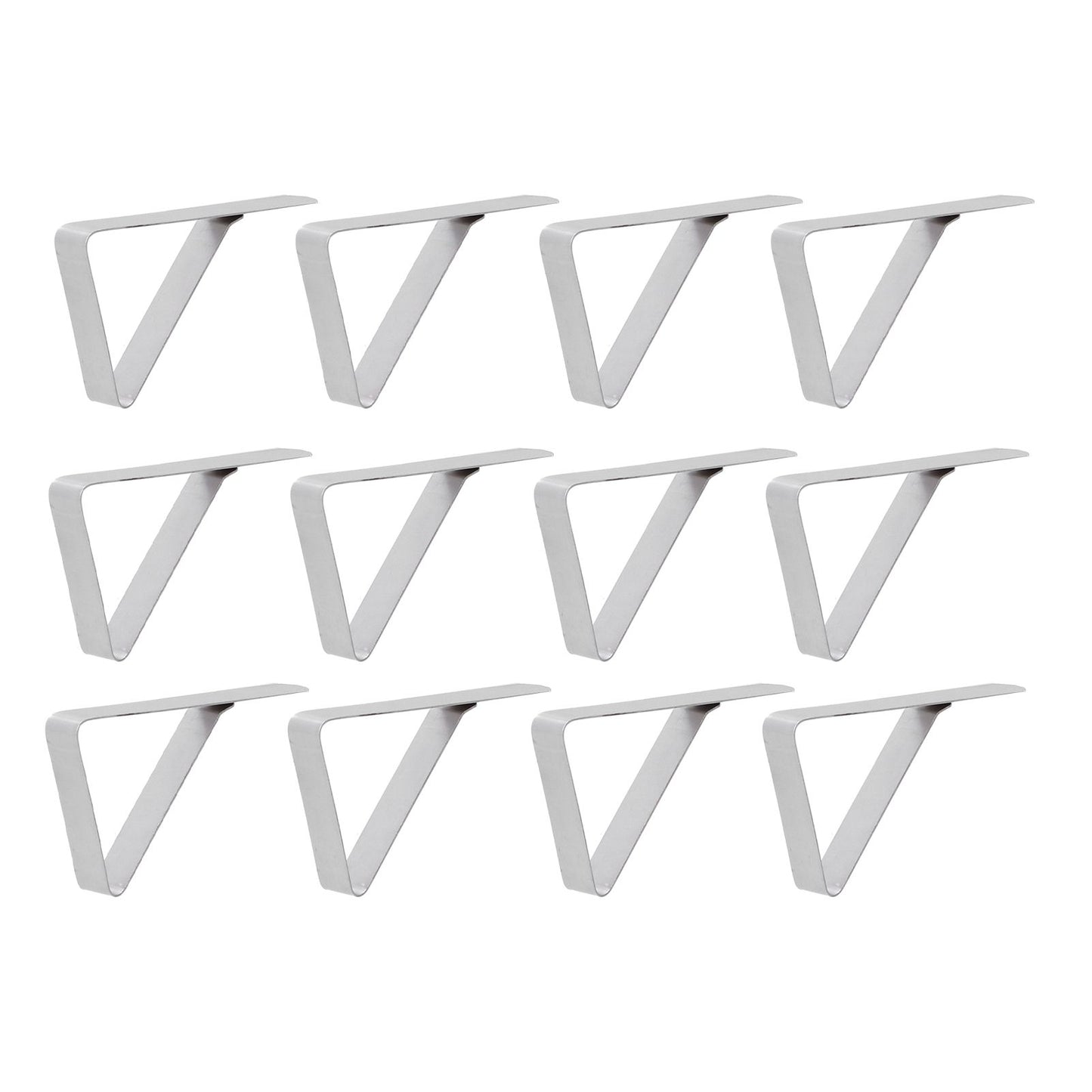 12Pcs Tablecloth Clip Stainless Steel Triangle Tablecloth Garden Dining Table Tablecloth Clip Picnics V1294-YM0523-3118210245211