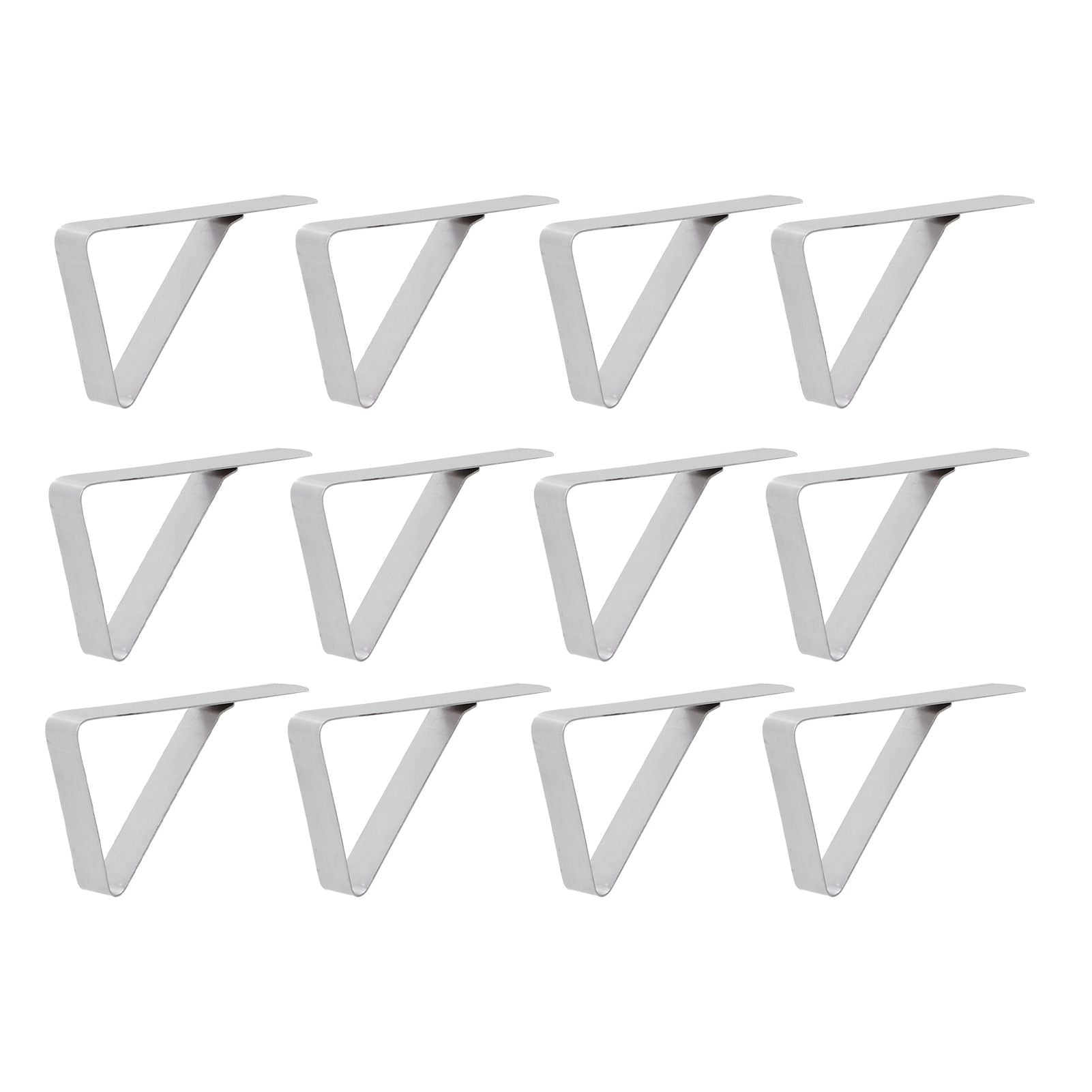12Pcs Tablecloth Clip Stainless Steel Triangle Tablecloth Garden Dining Table Tablecloth Clip Picnics V1294-YM0523-3118210245211