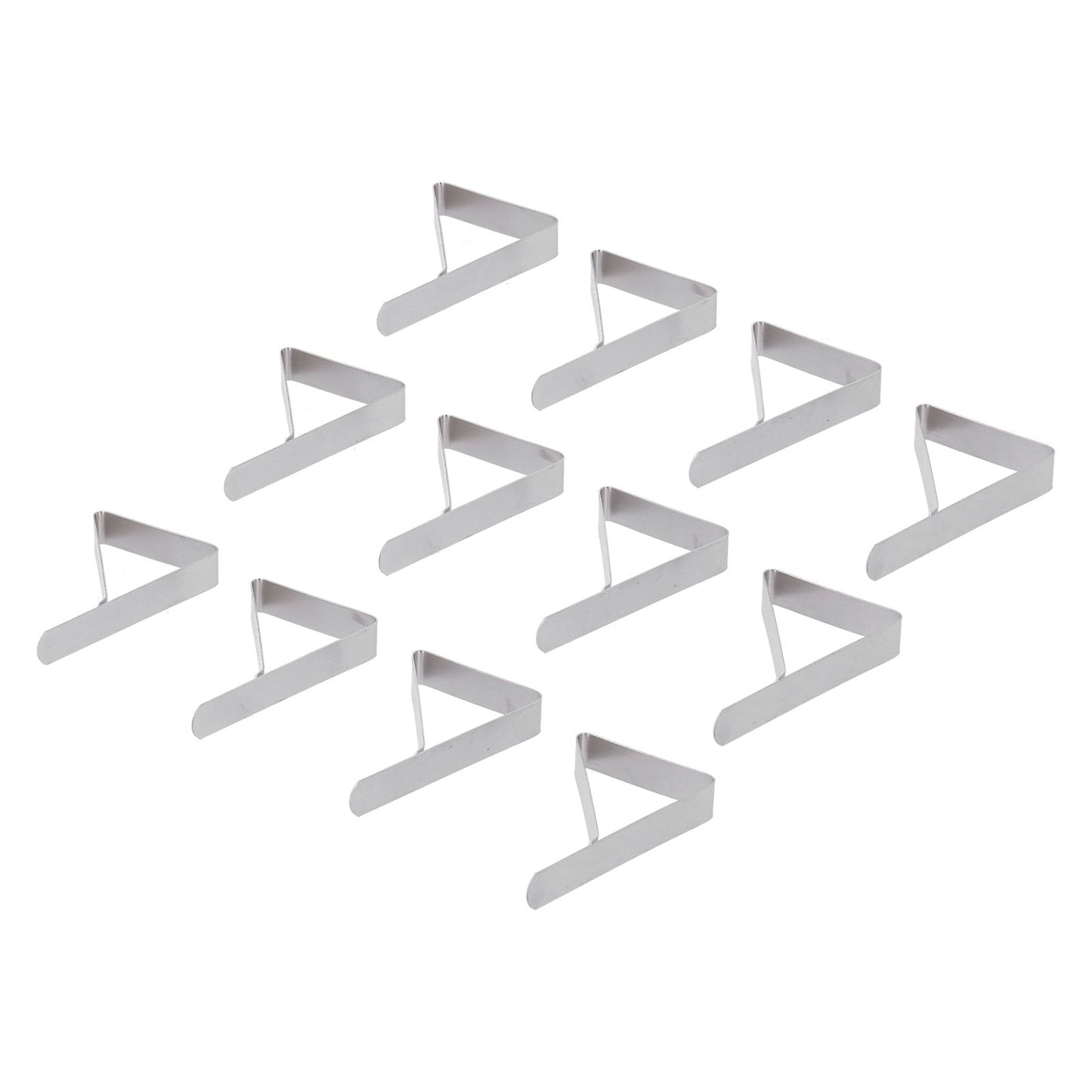 12Pcs Tablecloth Clip Stainless Steel Triangle Tablecloth Garden Dining Table Tablecloth Clip Picnics V1294-YM0523-3118210245211