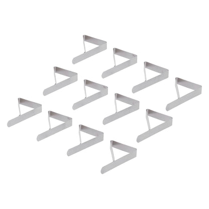 12Pcs Tablecloth Clip Stainless Steel Triangle Tablecloth Garden Dining Table Tablecloth Clip Picnics V1294-YM0523-3118210245211