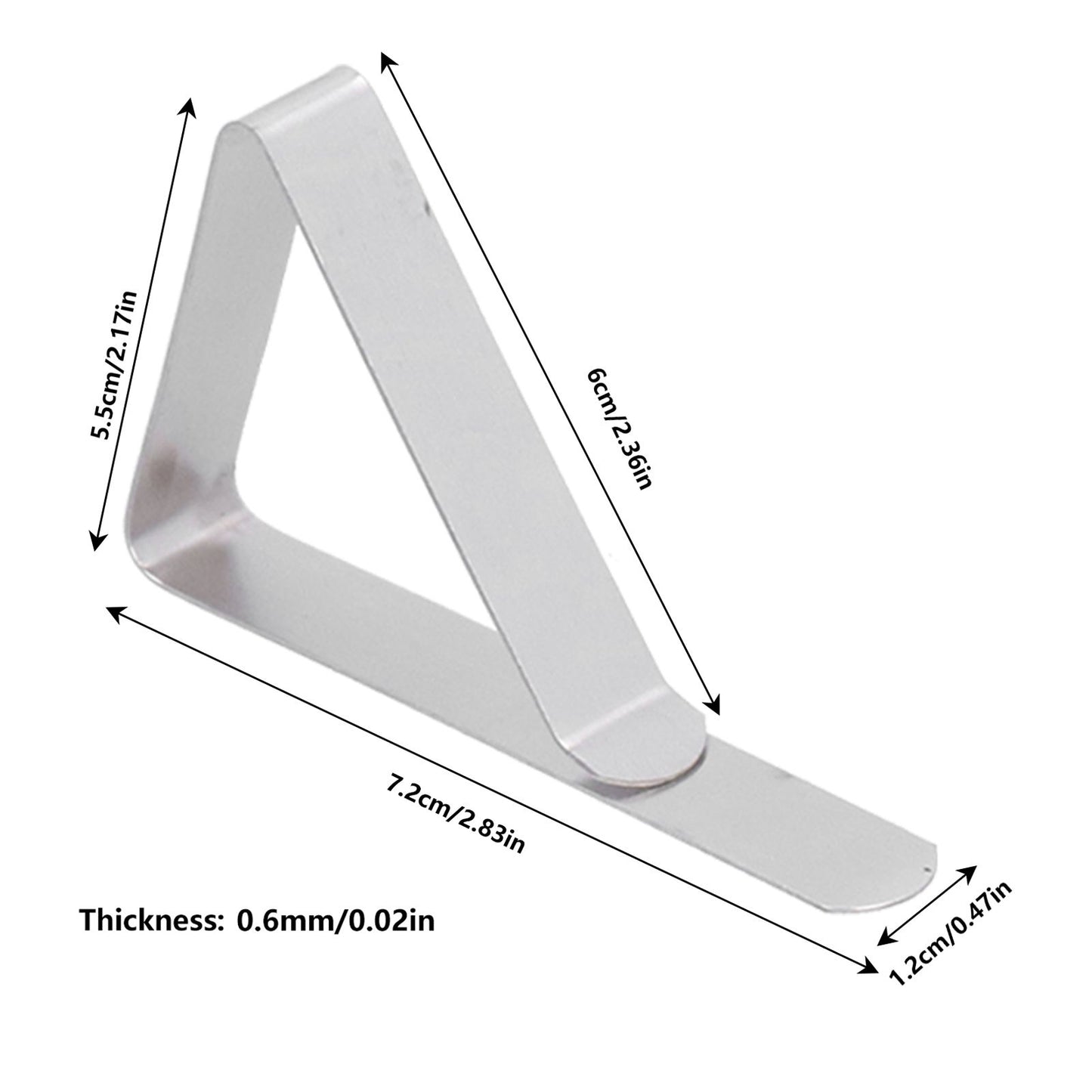 12Pcs Tablecloth Clip Stainless Steel Triangle Tablecloth Garden Dining Table Tablecloth Clip Picnics V1294-YM0523-3118210245211
