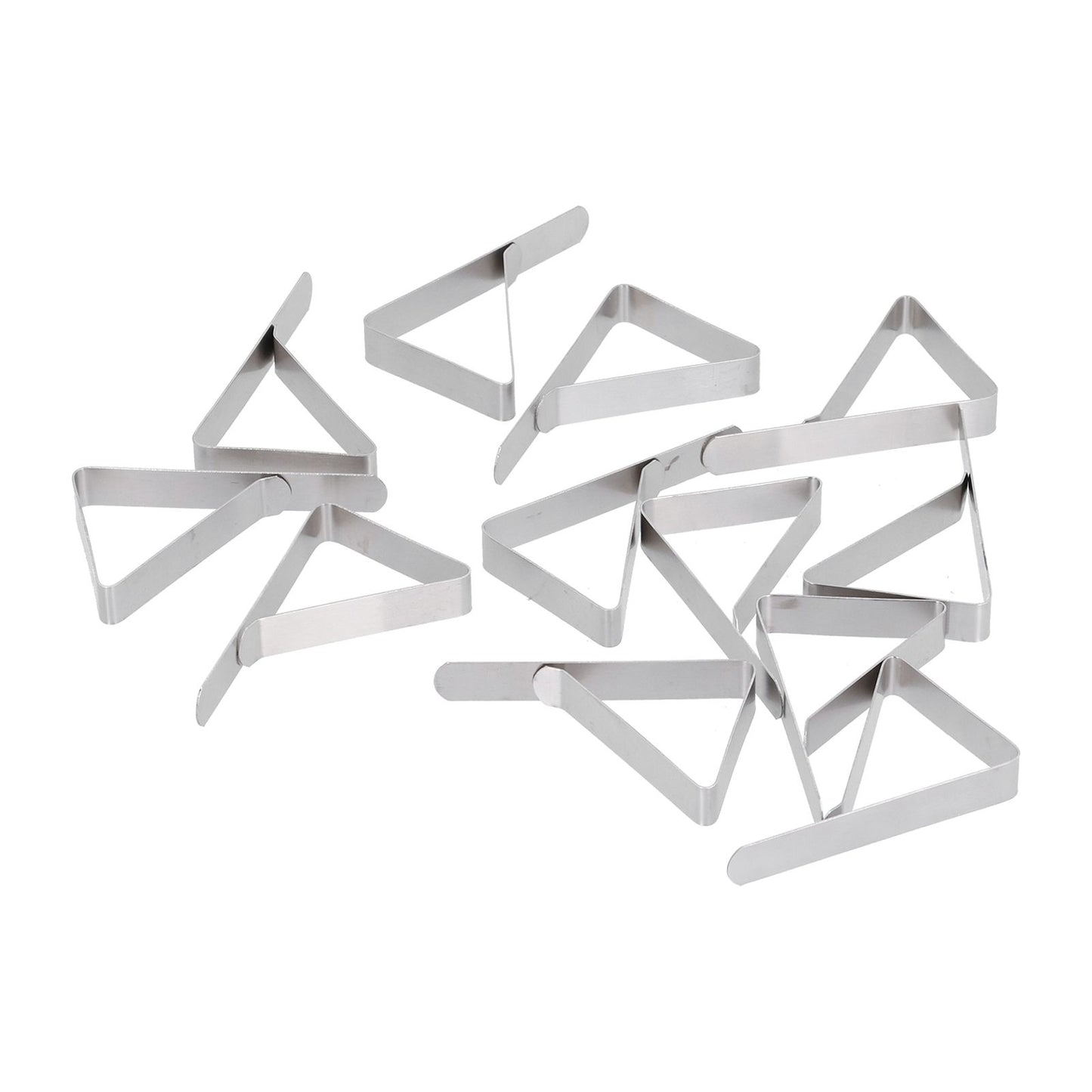 12Pcs Tablecloth Clip Stainless Steel Triangle Tablecloth Garden Dining Table Tablecloth Clip Picnics V1294-YM0523-3118210245211