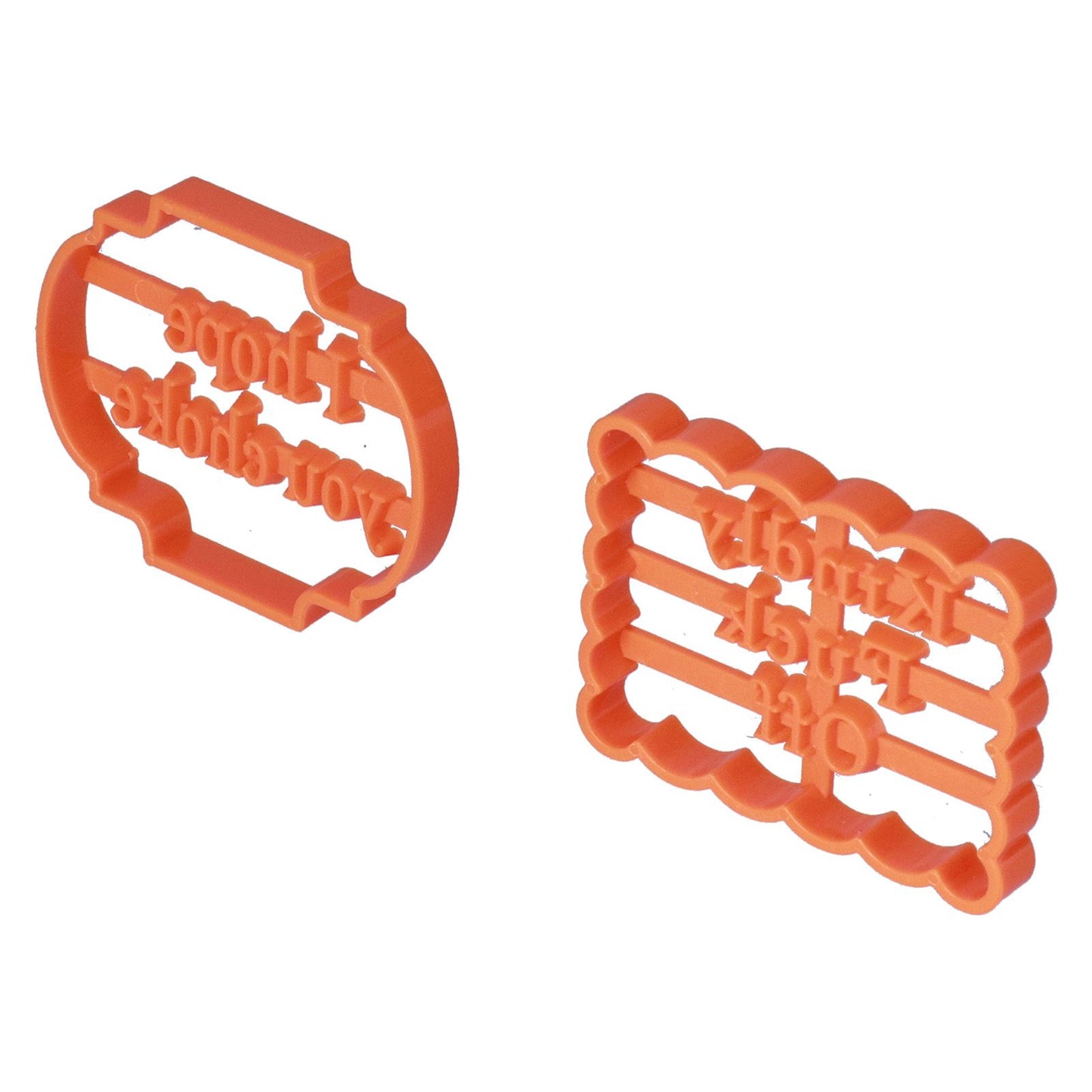 4Pcs Biscuits Molds Cookie Plastic DIY Baking Molds with Phrases for Home Birthdays Holidays V1294-YM0523-3118210262611