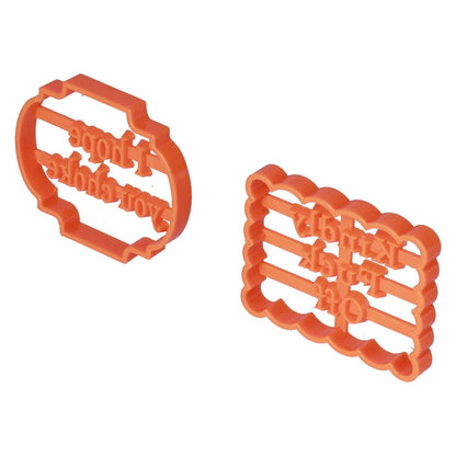 4Pcs Biscuits Molds Cookie Plastic DIY Baking Molds with Phrases for Home Birthdays Holidays V1294-YM0523-3118210262611