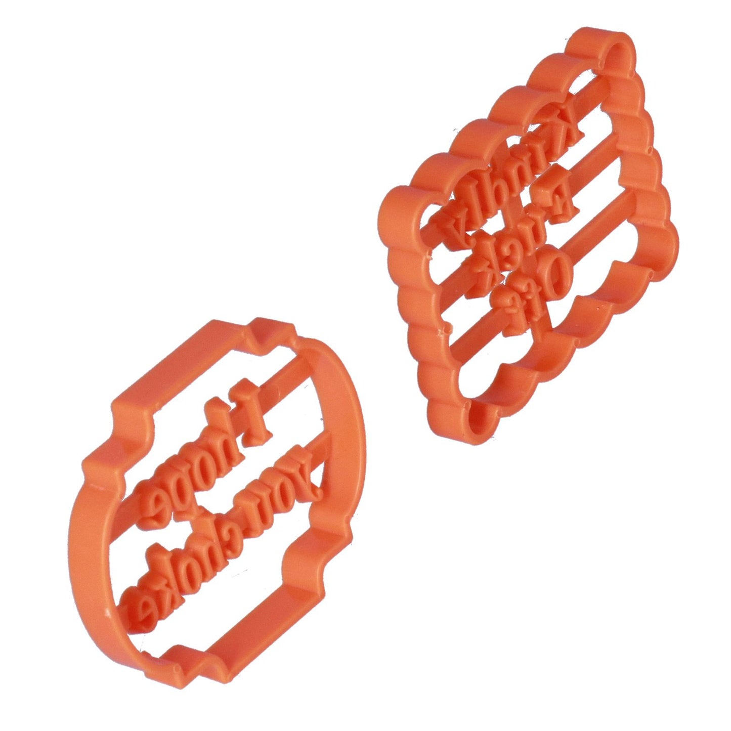 4Pcs Biscuits Molds Cookie Plastic DIY Baking Molds with Phrases for Home Birthdays Holidays V1294-YM0523-3118210262611