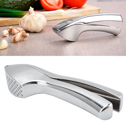 Garlic Press Zinc Alloy Sturdy Ergonomic Design Ginger Masher for Kitchen Crushing Tool V1294-YM0523-3118210265911
