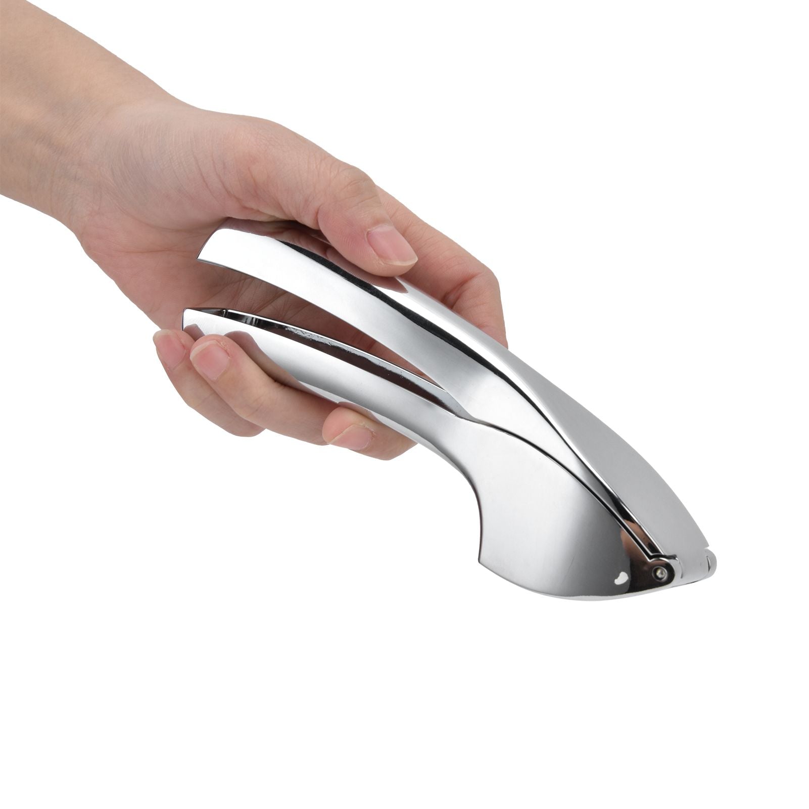 Garlic Press Zinc Alloy Sturdy Ergonomic Design Ginger Masher for Kitchen Crushing Tool V1294-YM0523-3118210265911