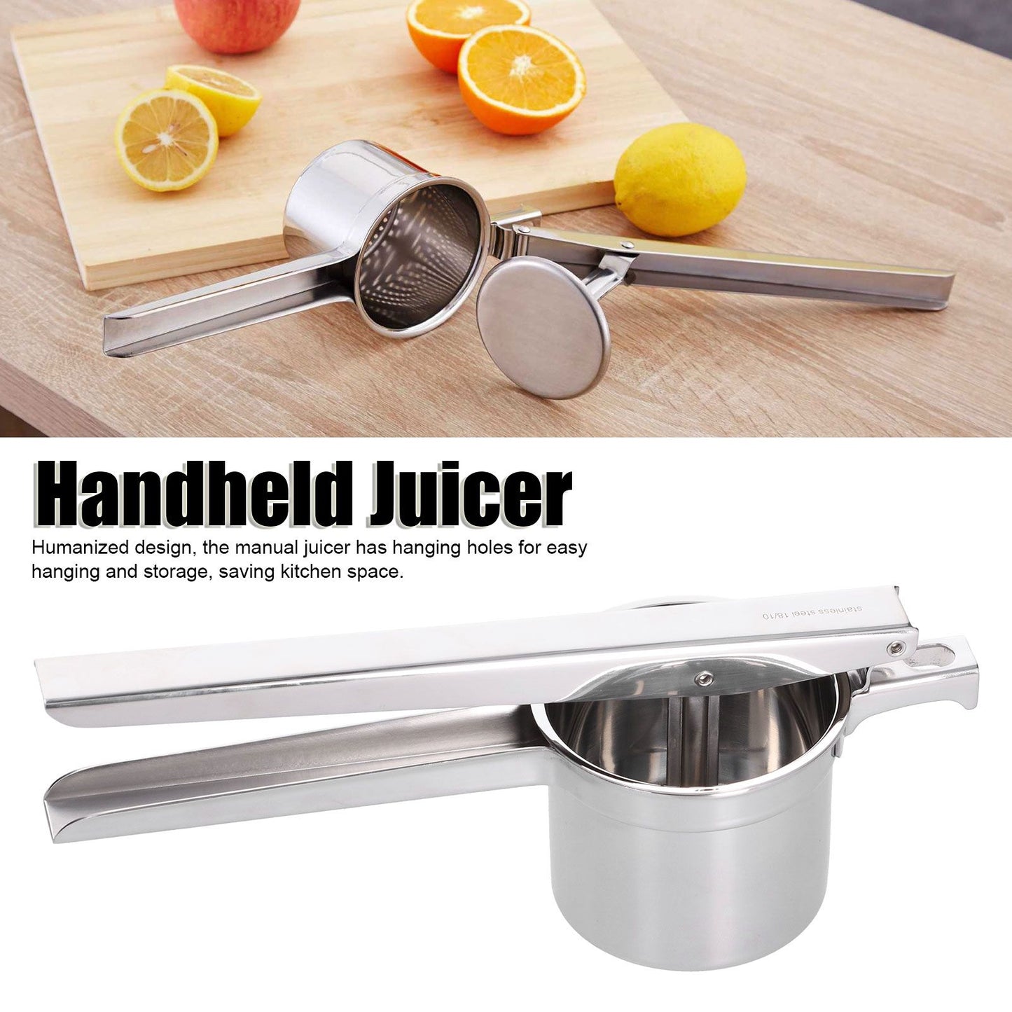 Stainless Steel Manual Juicer Healthy Convenient Beautiful Lightweight Handheld Juice Squeezer V1294-YM0523-3118210266211
