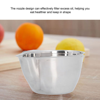 Oil Fat Separator Bowl Safe Comfortable Durable Easy to Clean Stainless Steel Oil Separator V1294-YM0523-3118210267011