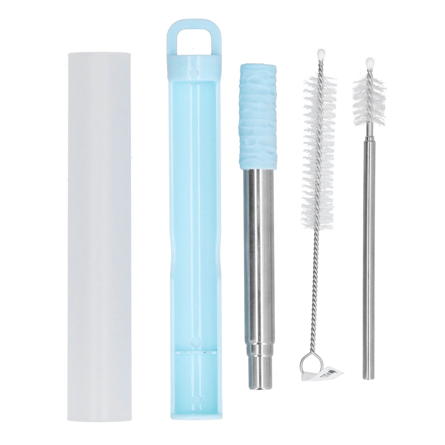 304 Stainless Steel Collapsible Straw Portable Foldable Drinking Straw Durable and Light for Coffee and V1294-YM0523-3118210279911