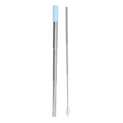 304 Stainless Steel Collapsible Straw Portable Foldable Drinking Straw Durable and Light for Coffee and V1294-YM0523-3118210279911