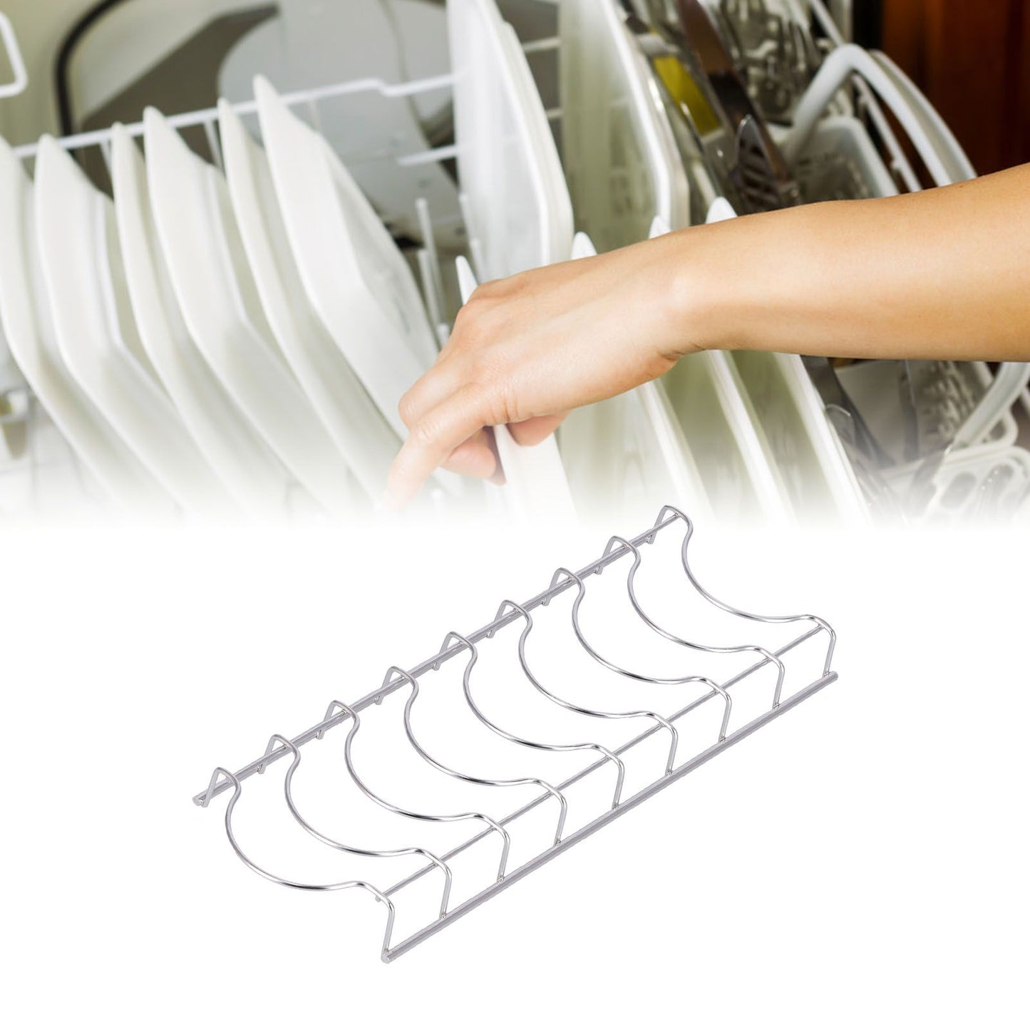 Fashionable Dish Storage Rack Kitchen Dish Draining Rack for Kitchen Counters Cabinets Buttery V1294-YM0523-3118210289711