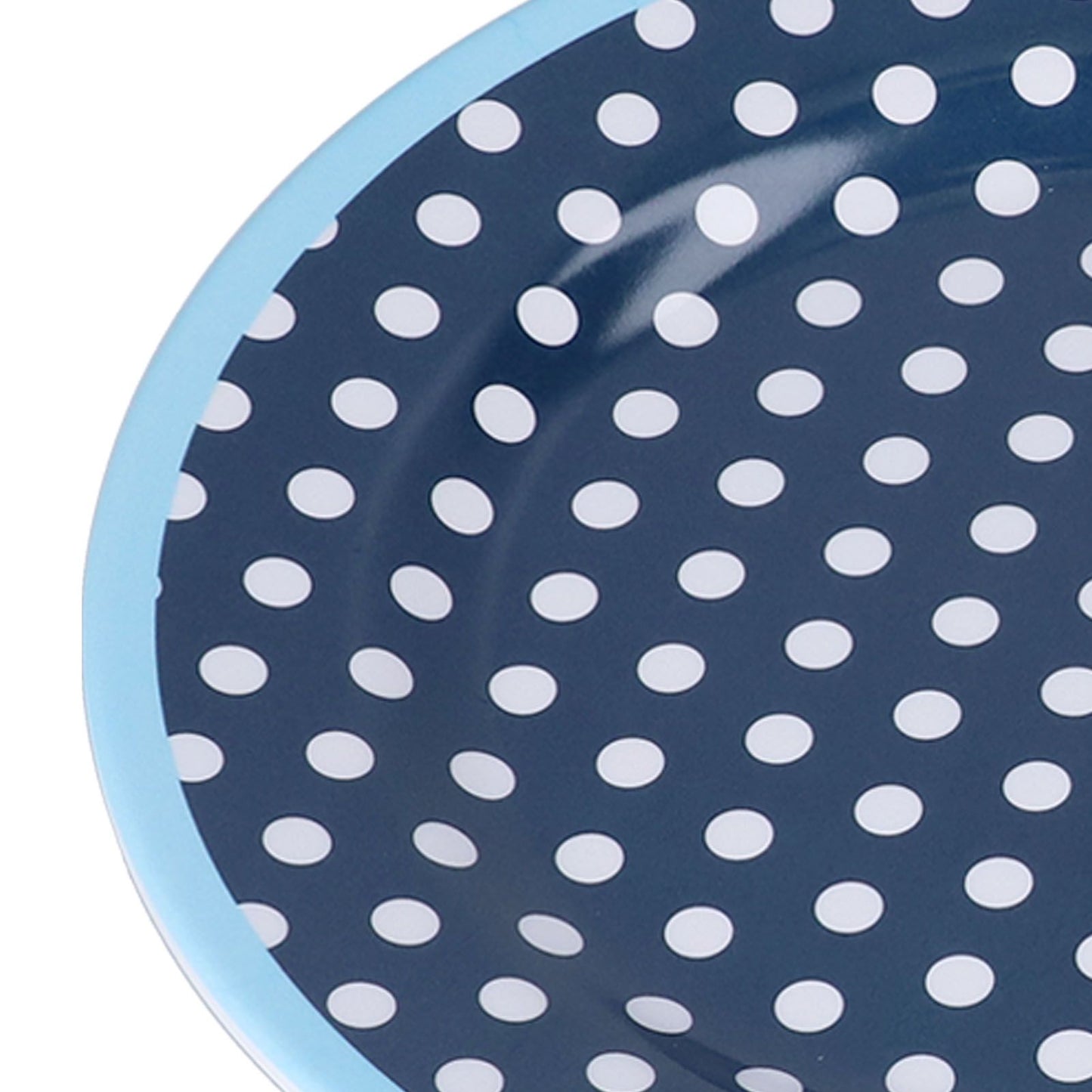 3 Piece Set of Salad Tableware Fruit Snack Plate Bowl and Cup Set Salad TablewareDark Blue Dots V1294-YM0523-3118210289911
