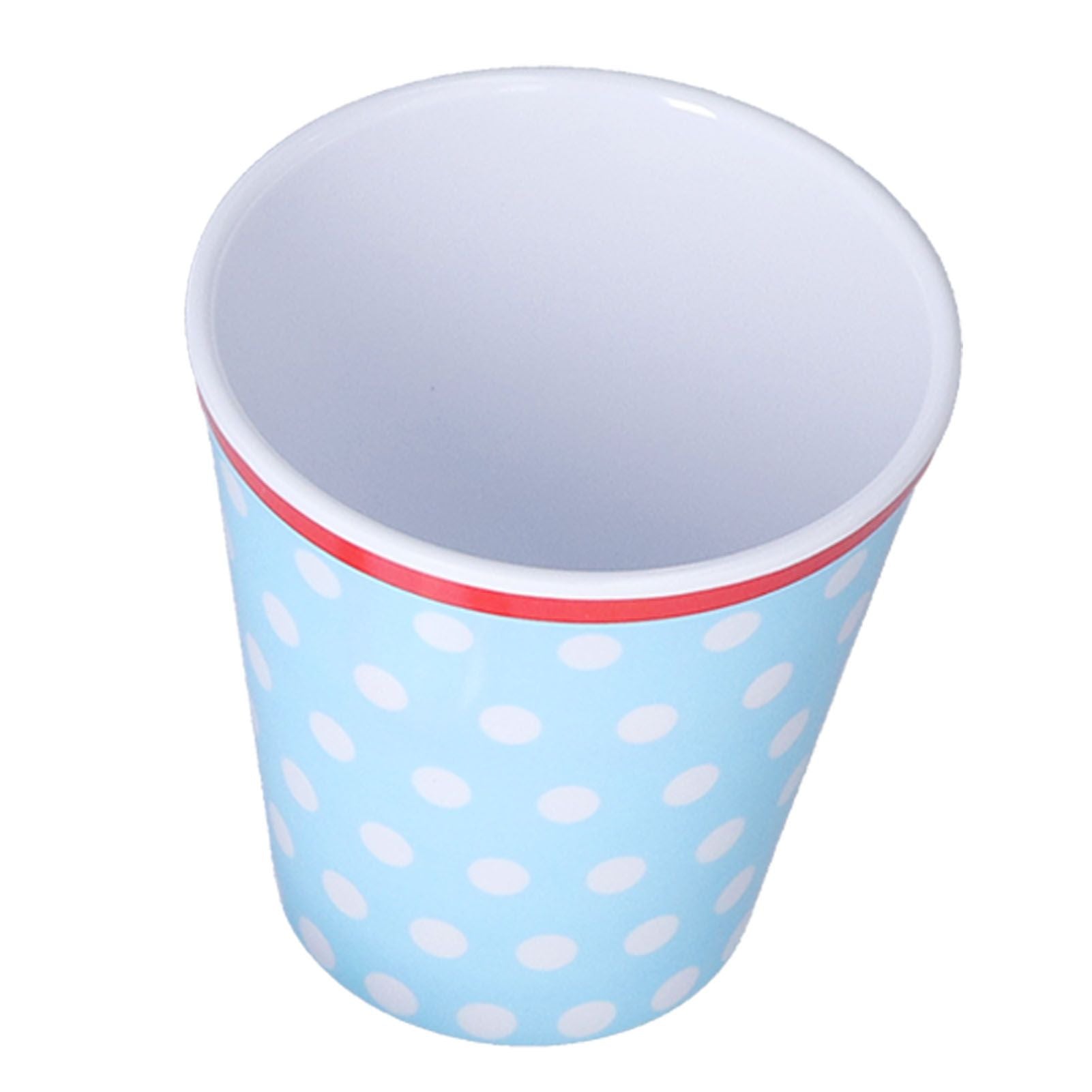 3 Piece Set of Salad Tableware Fruit Snack Plate Bowl and Cup Set Salad TablewareLight Blue Dots V1294-YM0523-3118210289912