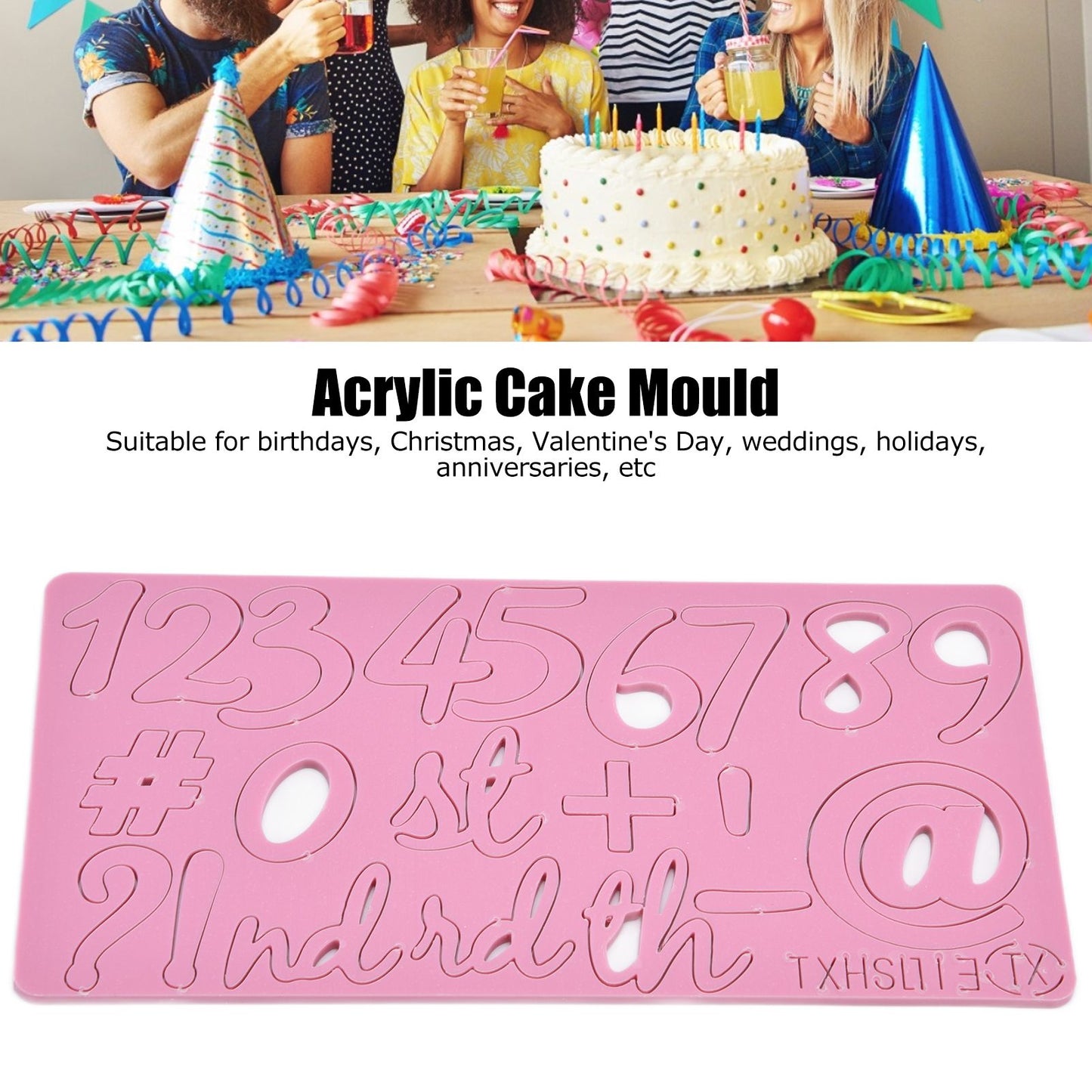 Fondant Cake Cartoon Digital Mould Die Cut Acrylic Cake Mould Baking Decoration Biscuit Stamping Tool V1294-YM0523-3118210290411
