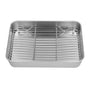 Roasting Pan and Rack Set Stainless Steel Easy Clean Rectangular Roaster with Rack for Cooking V1294-YM0523-3118210292712