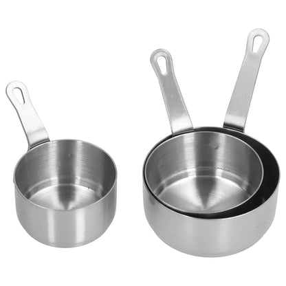 3pcs Sauce Cups Stainless Steel Sauce Dish with Handle for for Condiment Ketchup AppetizerSilver V1294-YM0523-3118210294111