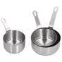 3pcs Sauce Cups Stainless Steel Sauce Dish with Handle for for Condiment Ketchup AppetizerSilver V1294-YM0523-3118210294111