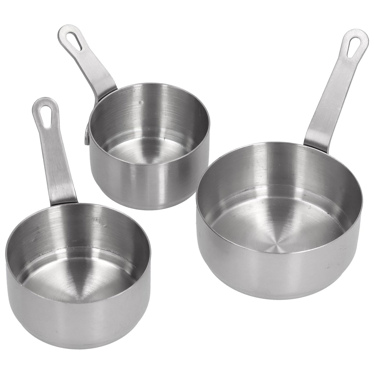 3pcs Sauce Cups Stainless Steel Sauce Dish with Handle for for Condiment Ketchup AppetizerSilver V1294-YM0523-3118210294111