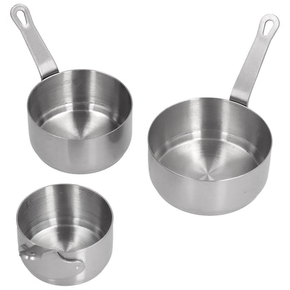 3pcs Sauce Cups Stainless Steel Sauce Dish with Handle for for Condiment Ketchup AppetizerSilver V1294-YM0523-3118210294111